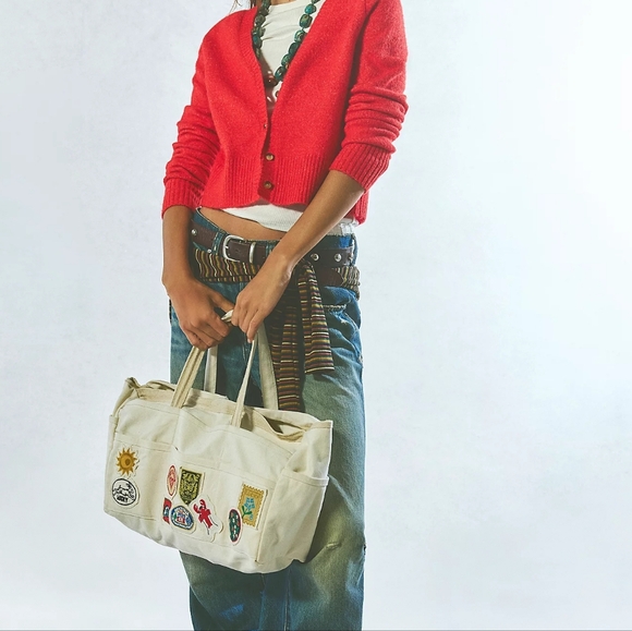 Free People Kiss My Patch Tote/Mineral - Picture 3 of 16